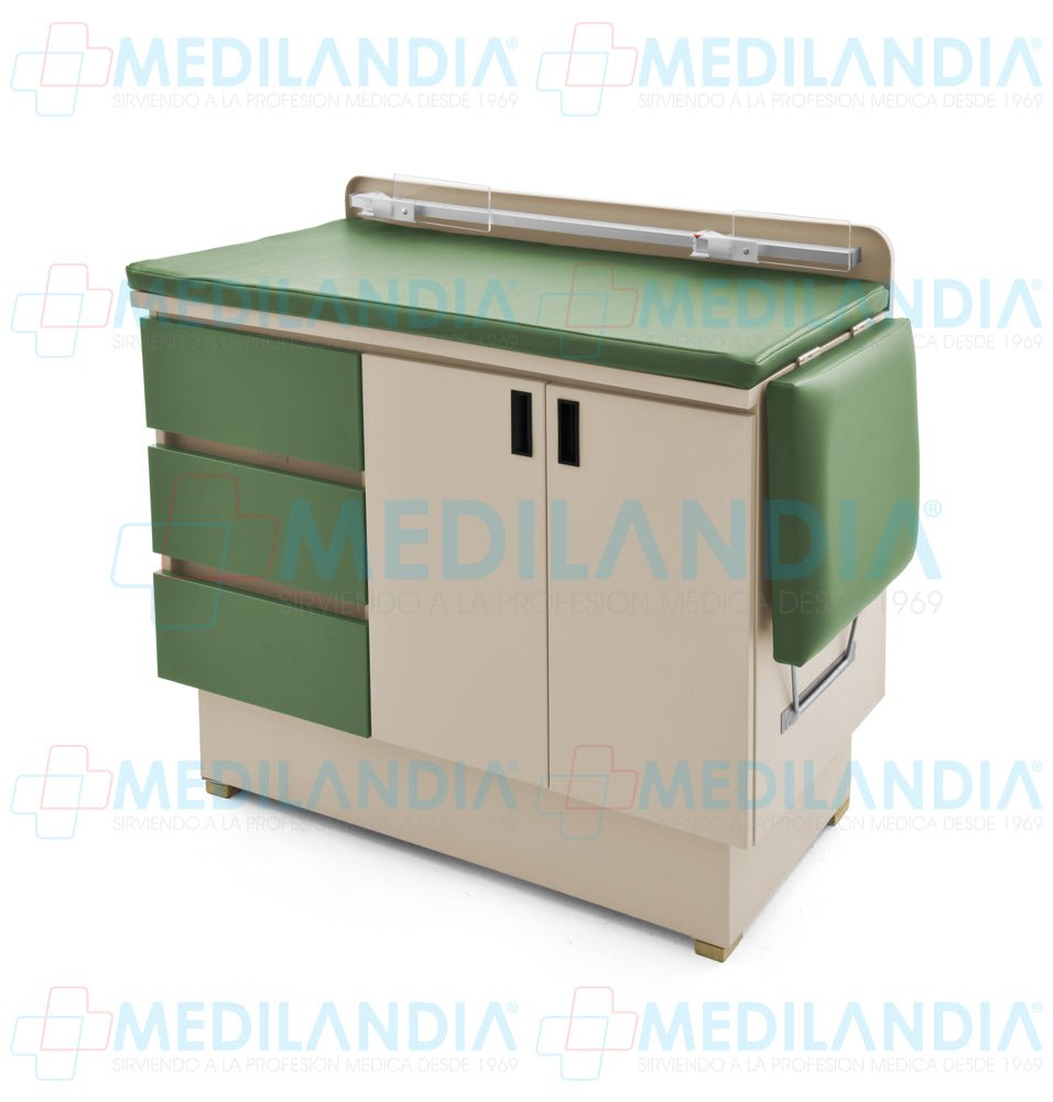 Mesa para exploración pediátrica con gabinete - Mesa de exploracion - CIIASA - MEDILANDIA | Tienda de productos y equipos médicos de calidad en México | Soluciones profesionales para clínicas, hospitales y consultorios.