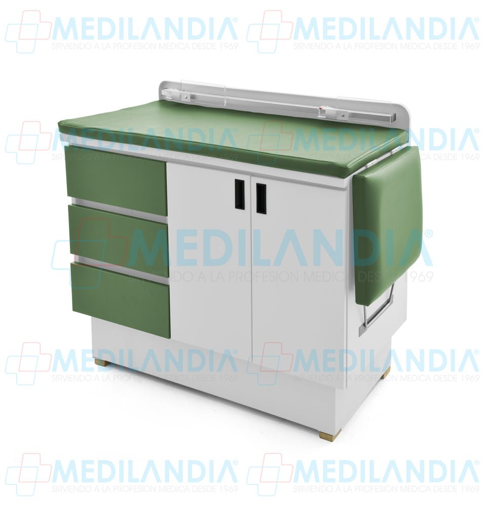 Mesa para exploración pediátrica con gabinete - Mesa de exploracion - CIIASA - MEDILANDIA | Tienda de productos y equipos médicos de calidad en México | Soluciones profesionales para clínicas, hospitales y consultorios.