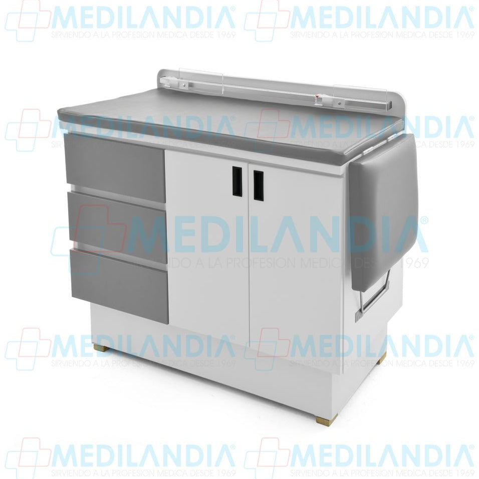 Mesa para exploración pediátrica con gabinete - Mesa de exploracion - CIIASA - MEDILANDIA | Tienda de productos y equipos médicos de calidad en México | Soluciones profesionales para clínicas, hospitales y consultorios.