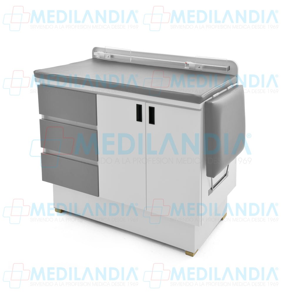 Mesa para exploración pediátrica con gabinete - Mesa de exploracion - CIIASA - MEDILANDIA | Tienda de productos y equipos médicos de calidad en México | Soluciones profesionales para clínicas, hospitales y consultorios.