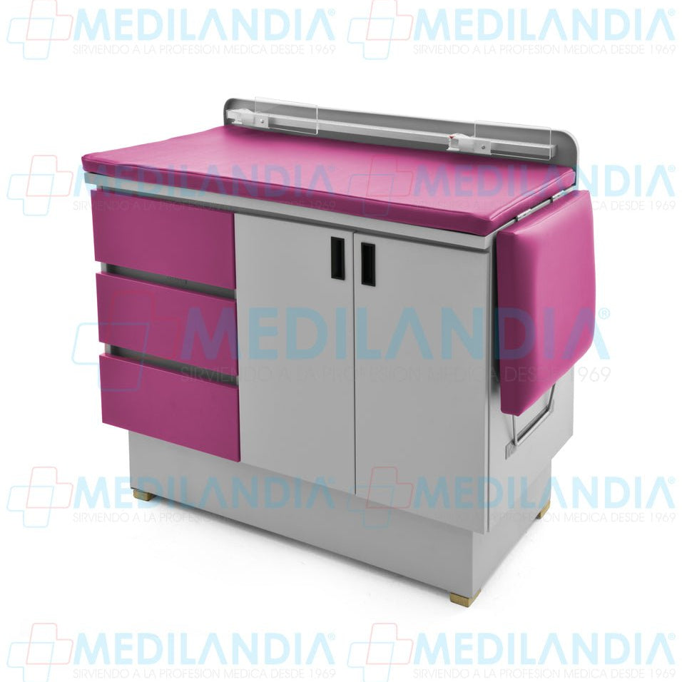 Mesa para exploración pediátrica con gabinete - Mesa de exploracion - CIIASA - MEDILANDIA | Tienda de productos y equipos médicos de calidad en México | Soluciones profesionales para clínicas, hospitales y consultorios.