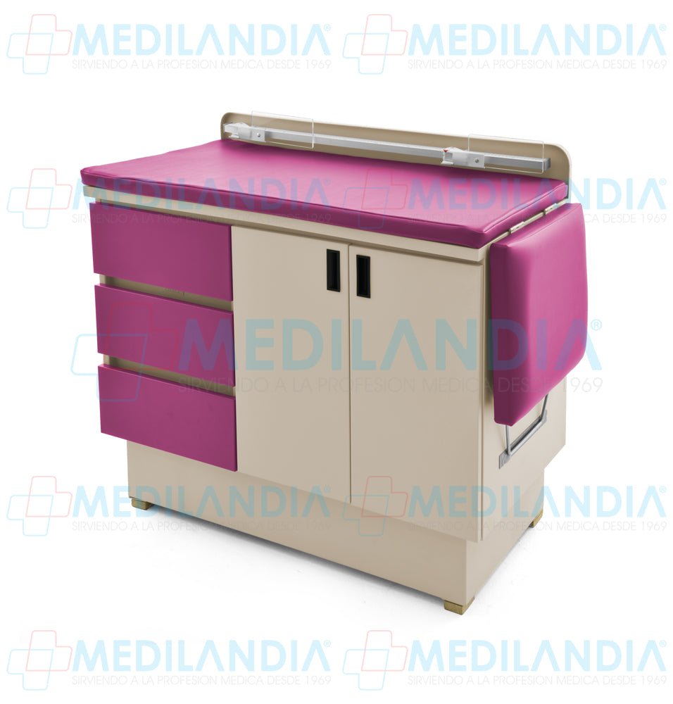 Mesa para exploración pediátrica con gabinete - Mesa de exploracion - CIIASA - MEDILANDIA | Tienda de productos y equipos médicos de calidad en México | Soluciones profesionales para clínicas, hospitales y consultorios.