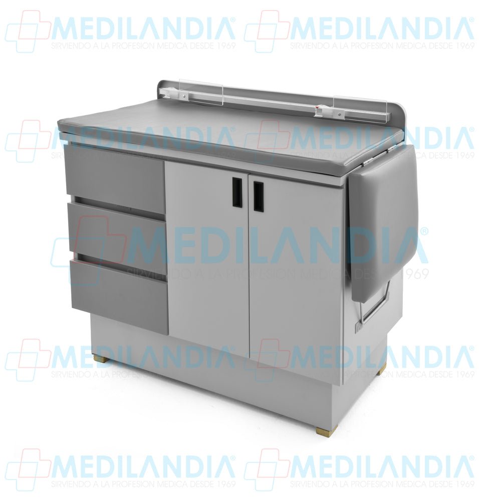 Mesa para exploración pediátrica con gabinete - Mesa de exploracion - CIIASA - MEDILANDIA | Tienda de productos y equipos médicos de calidad en México | Soluciones profesionales para clínicas, hospitales y consultorios.