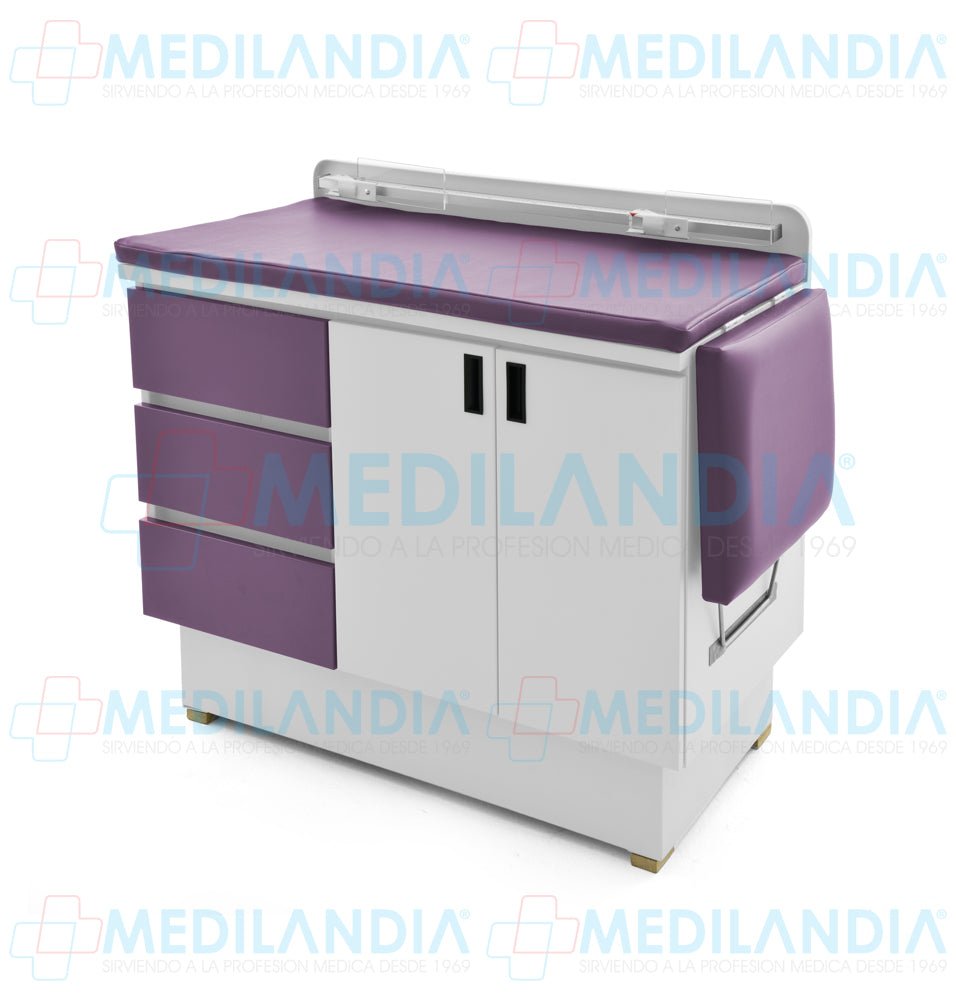 Mesa para exploración pediátrica con gabinete - Mesa de exploracion - CIIASA - MEDILANDIA | Tienda de productos y equipos médicos de calidad en México | Soluciones profesionales para clínicas, hospitales y consultorios.