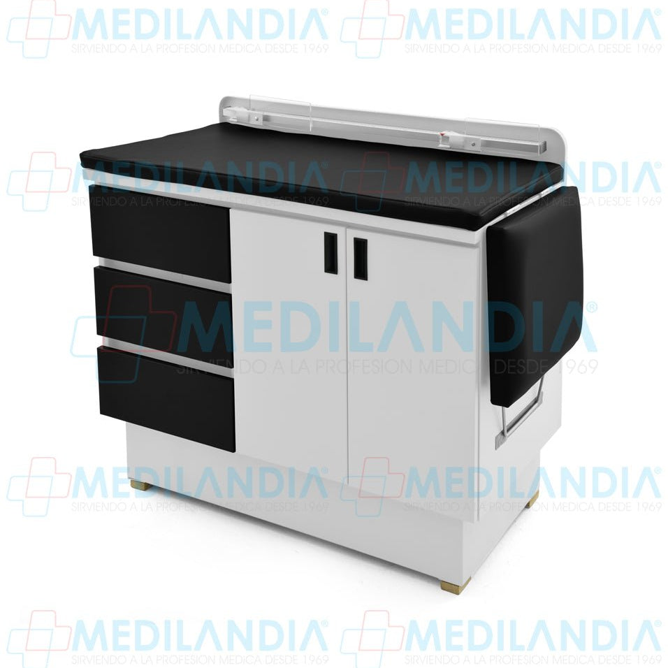 Mesa para exploración pediátrica con gabinete - Mesa de exploracion - CIIASA - MEDILANDIA | Tienda de productos y equipos médicos de calidad en México | Soluciones profesionales para clínicas, hospitales y consultorios.