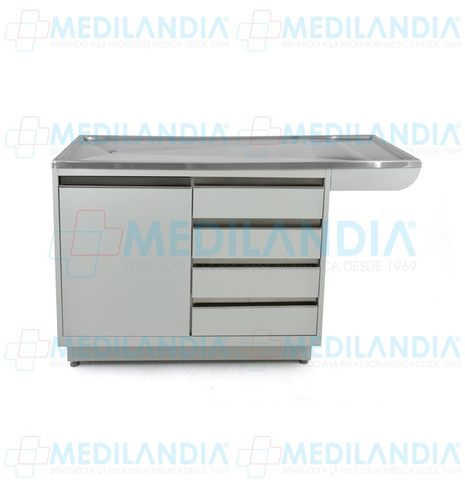 Mesa para exploración veterinaria con gabinete - Mesa veterinaria - MEDILANDIA - MEDILANDIA | Tienda de productos y equipos médicos de calidad en México | Soluciones profesionales para clínicas, hospitales y consultorios.