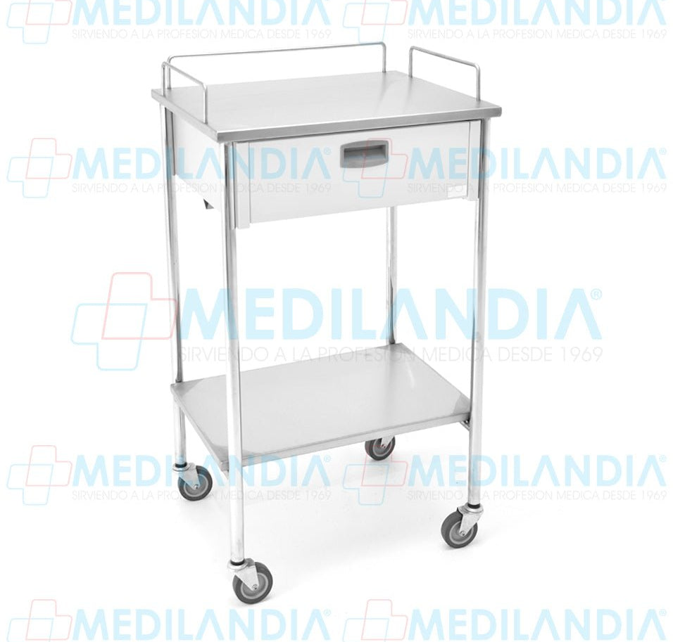 Mesa Pasteur de acero inoxidable con cajón - Mesa Pasteur - MEDILANDIA - MEDILANDIA | Tienda de productos médicos