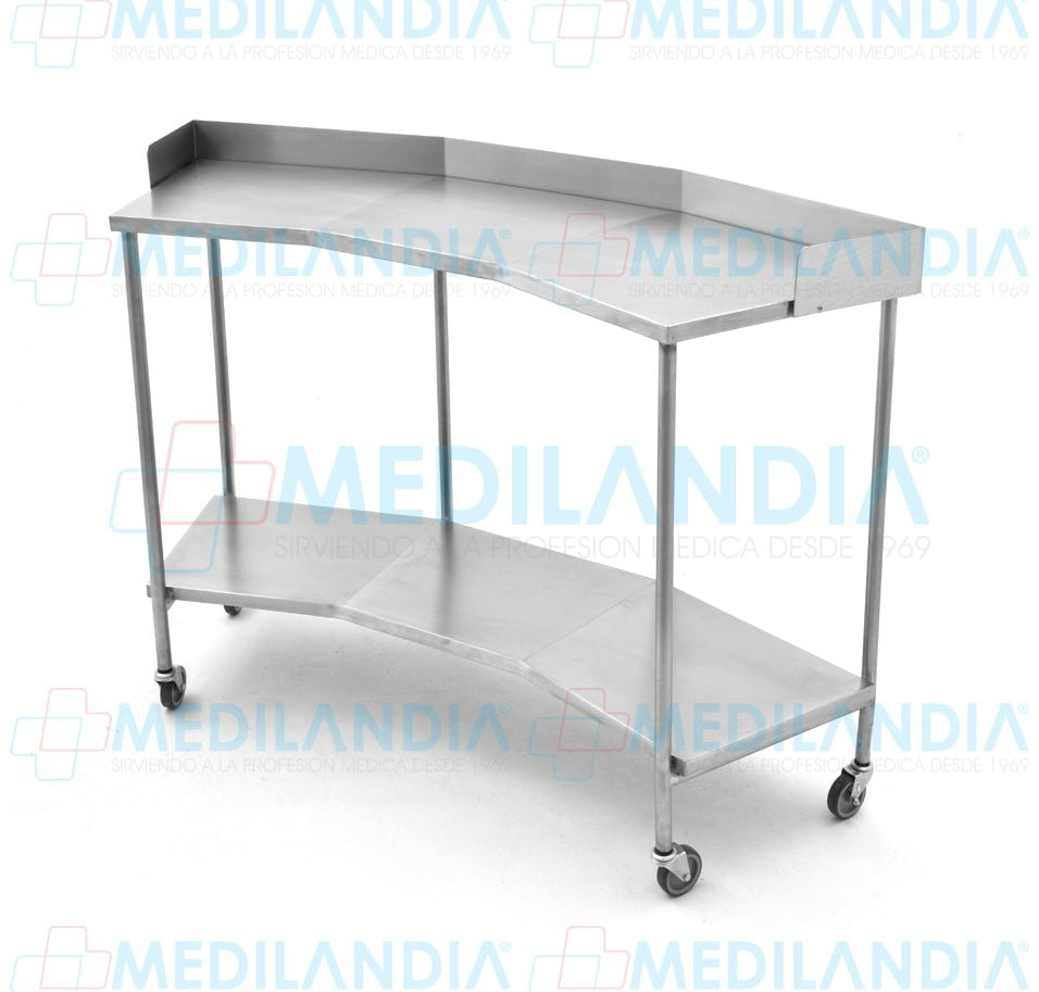 Mesa riñón de acero inoxidable con 2 entrepaños - Mesa riñon - MEDILANDIA - MEDILANDIA | Tienda de productos y equipos médicos de calidad en México | Soluciones profesionales para clínicas, hospitales y consultorios.