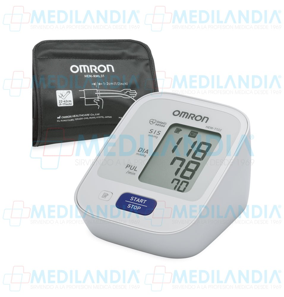 Monitor de presión arterial de brazo automático - Baumanometro - OMRON - MEDILANDIA | Tienda de productos médicos