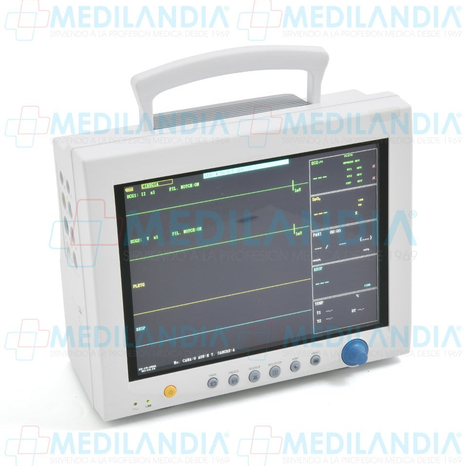 Monitor para paciente con pantalla de 12.1” funciones ECG, RESP, SpO2, PR, NIBP, TEMP de doble canal - Monitor para paciente - CONTEC - MEDILANDIA | Tienda de productos y equipos médicos de calidad en México | Soluciones profesionales para clínicas, hospitales y consultorios.