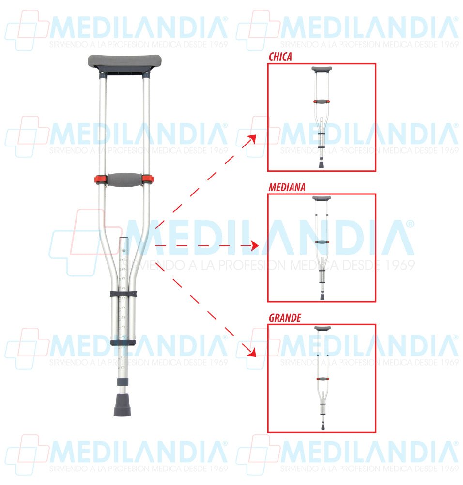 Muletas 3 tamaños en 1 - Muletas - 2CARE - MEDILANDIA | Tienda de productos médicos