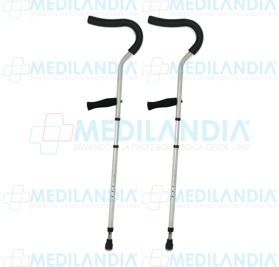Muletas ergonomicas ajustables con amortiguador - Muletas - MILLENIAL - MEDILANDIA | Tienda de productos médicos