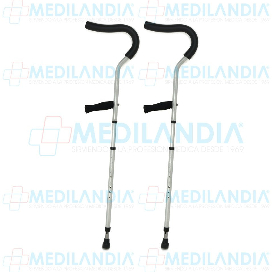 Muletas ergonomicas ajustables con amortiguador - Muletas - MILLENIAL - MEDILANDIA | Tienda de productos médicos