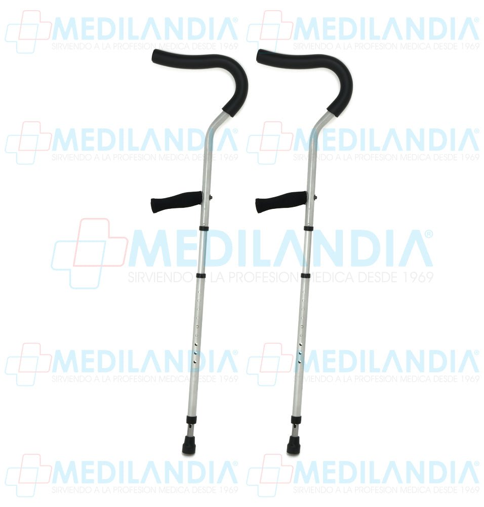 Muletas ergonomicas ajustables con amortiguador - Muletas - MILLENIAL - MEDILANDIA | Tienda de productos médicos