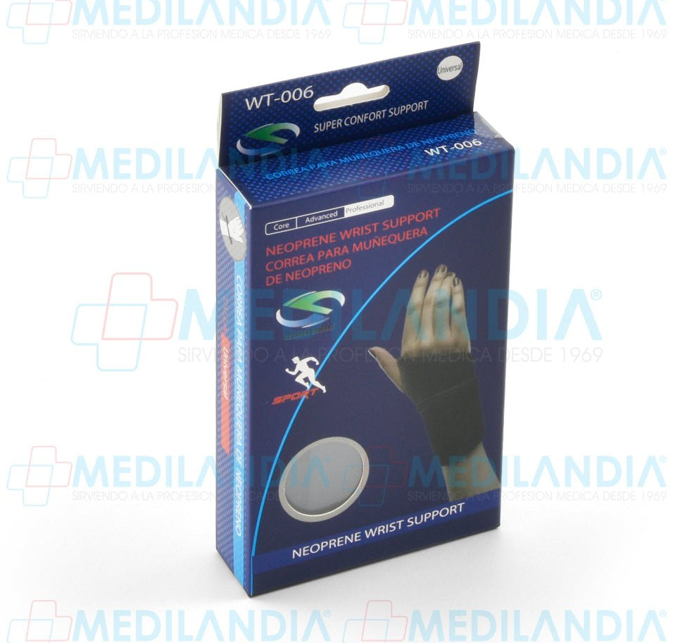 Muñequera de neopreno con agarre de dedo pulgar - Muñequera - SUPER CONFORT- MEDILANDIA | Tienda de productos y equipos médicos de calidad en México | Soluciones profesionales para clínicas, hospitales y consultorios.