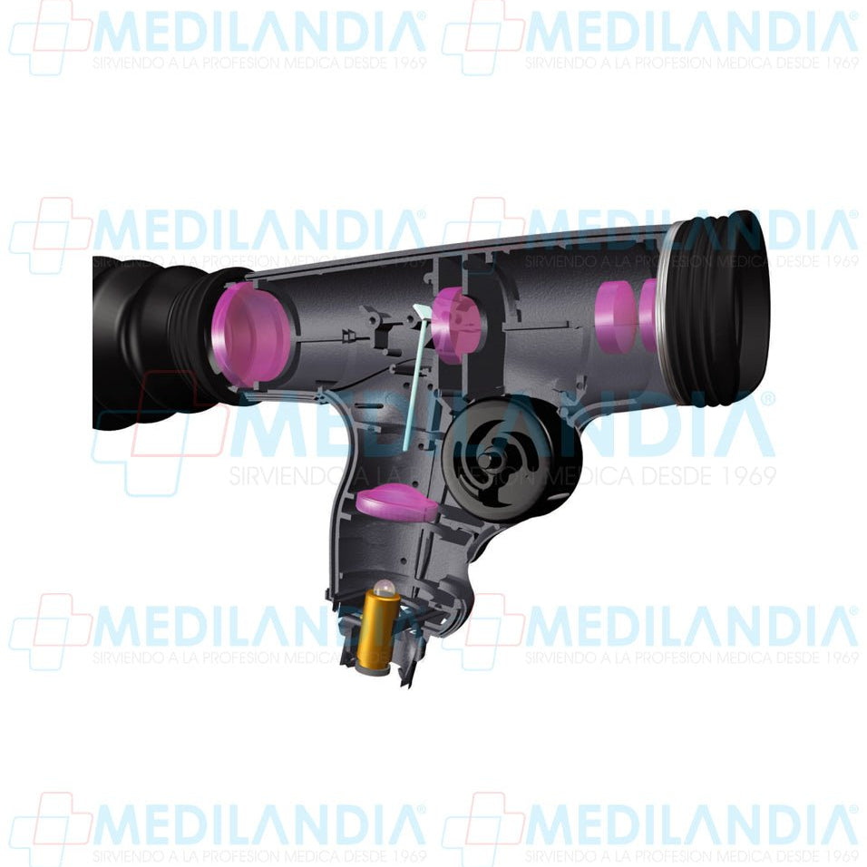 Oftalmoscopio PanOptic de 3.5V con filtro de cobalto - Otoscopio - WELCH ALLYN- MEDILANDIA | Tienda de productos y equipos médicos de calidad en México | Soluciones profesionales para clínicas, hospitales y consultorios.