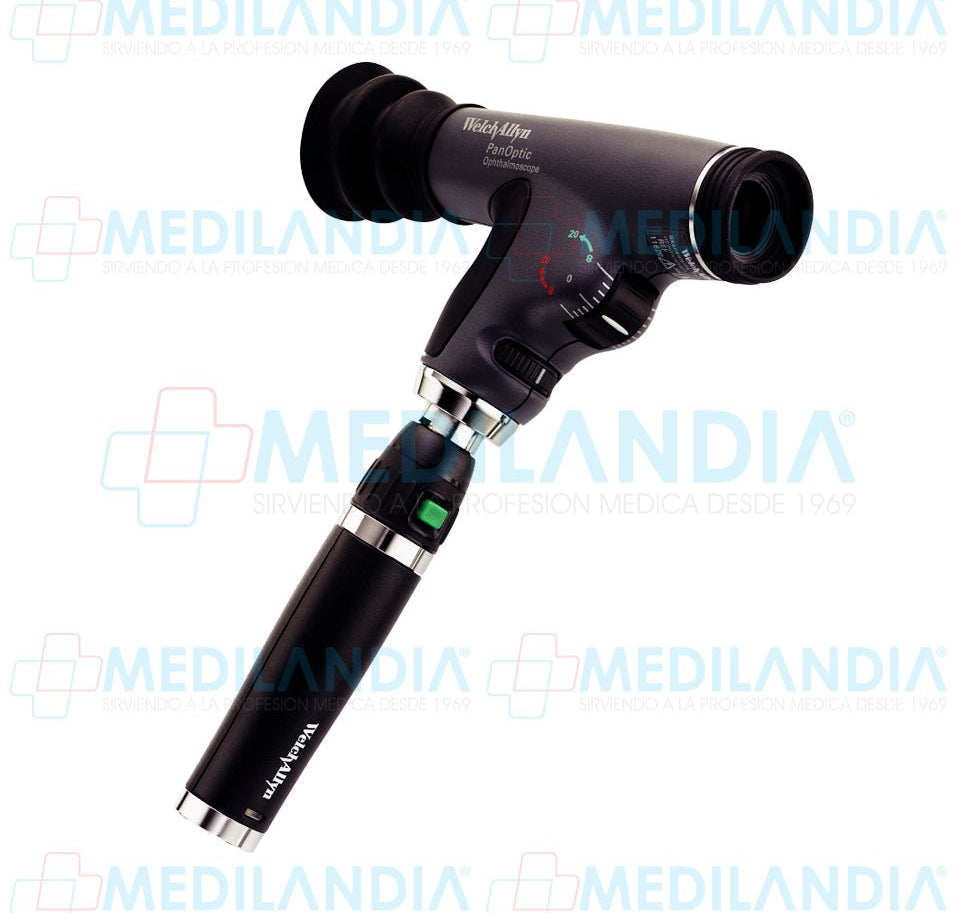 Oftalmoscopio PanOptic de 3.5V con filtro de cobalto - Otoscopio - WELCH ALLYN- MEDILANDIA | Tienda de productos y equipos médicos de calidad en México | Soluciones profesionales para clínicas, hospitales y consultorios.