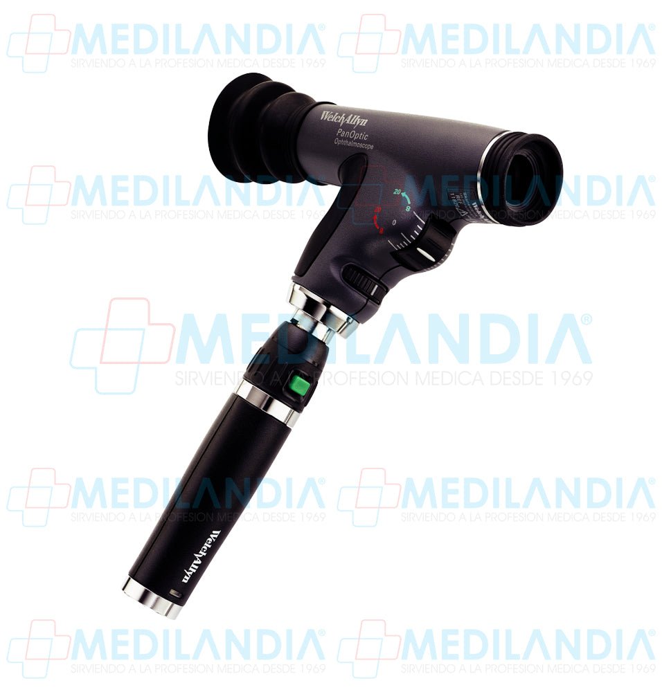 Oftalmoscopio PanOptic de 3.5V con filtro de cobalto - Otoscopio - WELCH ALLYN- MEDILANDIA | Tienda de productos y equipos médicos de calidad en México | Soluciones profesionales para clínicas, hospitales y consultorios.
