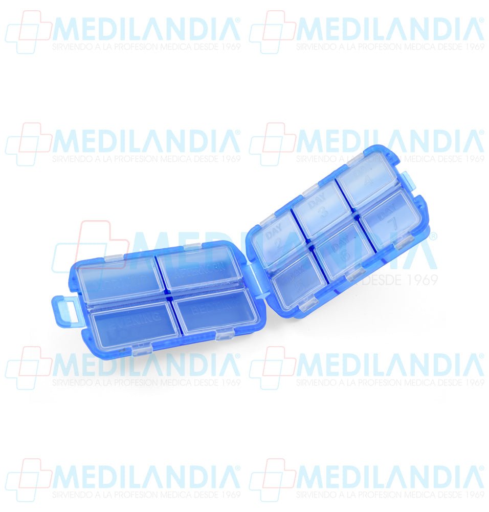 Pastillero organizador tipo caja con 10 compartimientos independientes - Pastillero - HANDY - MEDILANDIA | Tienda de productos y equipos médicos de calidad en México | Soluciones profesionales para clínicas, hospitales y consultorios.