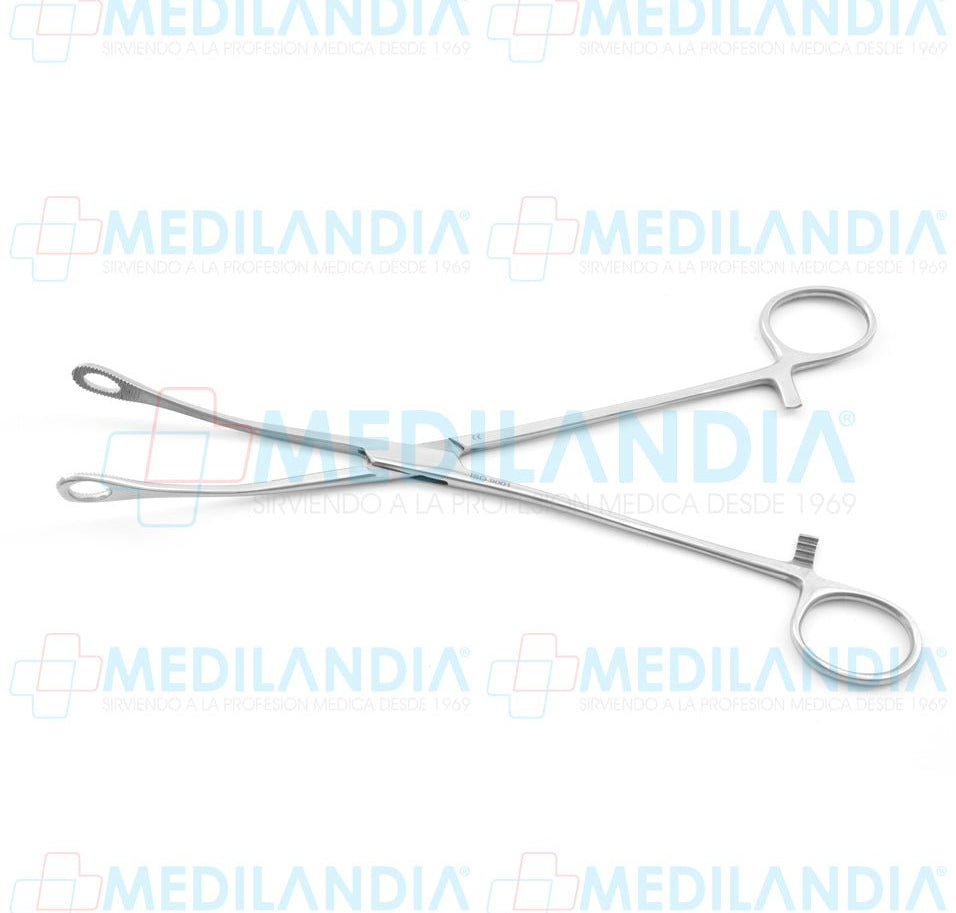 Pinza porta esponja Foerster (Forester) con anillo pequeño curva 24 cm - Pinzas - HP - MEDILANDIA | Tienda de productos y equipos médicos de calidad en México | Soluciones profesionales para clínicas, hospitales y consultorios.