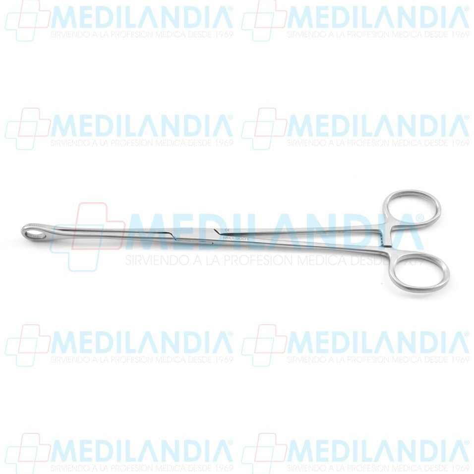 Pinza porta esponja Foerster (Forester) con anillo pequeño recta 24 cm - Pinzas - HP - MEDILANDIA | Tienda de productos y equipos médicos de calidad en México | Soluciones profesionales para clínicas, hospitales y consultorios.
