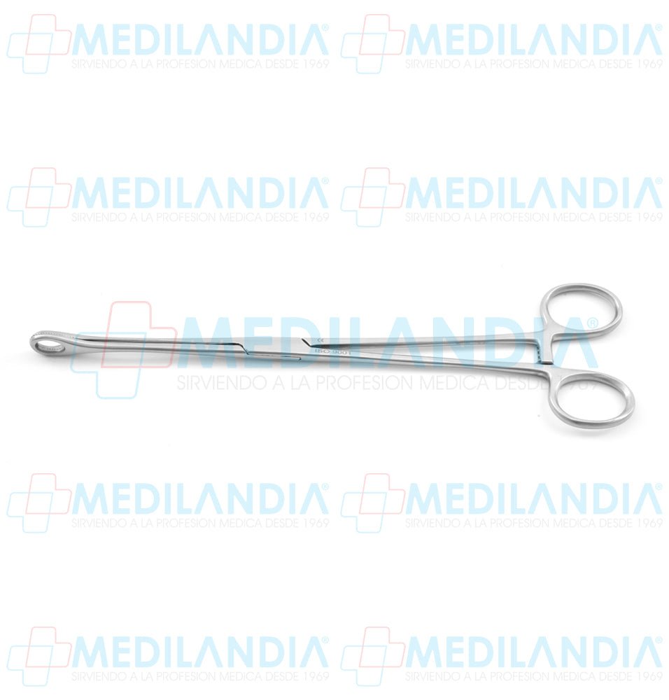 Pinza porta esponja Foerster (Forester) con anillo pequeño recta 24 cm - Pinzas - HP - MEDILANDIA | Tienda de productos y equipos médicos de calidad en México | Soluciones profesionales para clínicas, hospitales y consultorios.