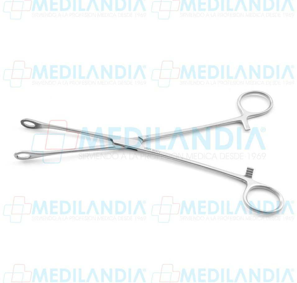 Pinza porta esponja Foerster (Forester) con anillo pequeño recta 24 cm - Pinzas - HP - MEDILANDIA | Tienda de productos y equipos médicos de calidad en México | Soluciones profesionales para clínicas, hospitales y consultorios.