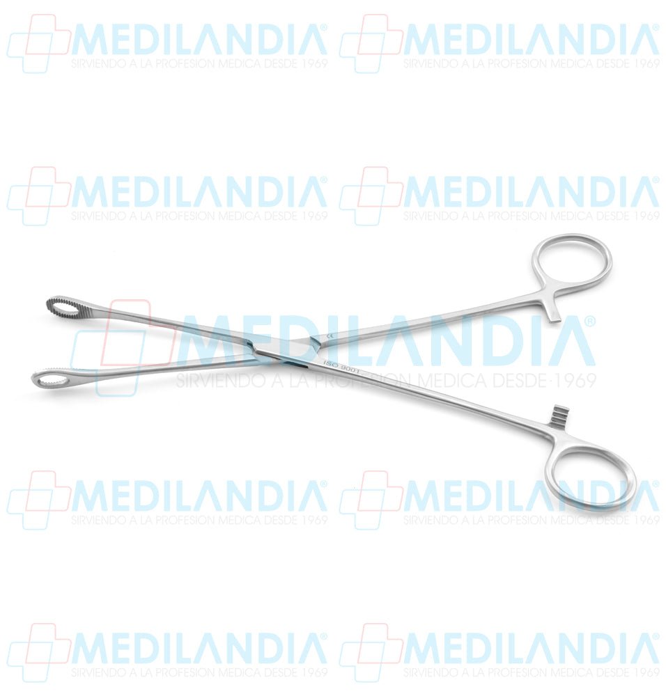 Pinza porta esponja Foerster (Forester) con anillo pequeño recta 24 cm - Pinzas - HP - MEDILANDIA | Tienda de productos y equipos médicos de calidad en México | Soluciones profesionales para clínicas, hospitales y consultorios.