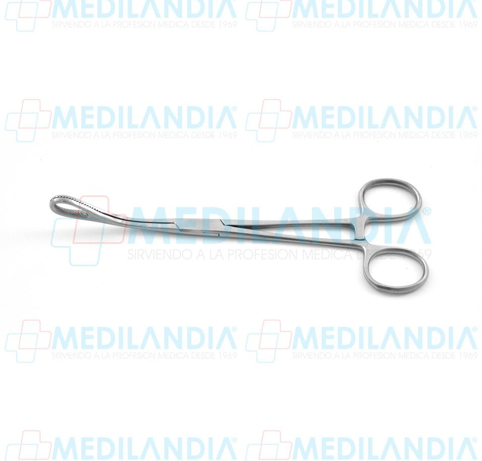 Pinza porta esponja Foerster (Forester) curva 18 cm - Pinzas - HP - MEDILANDIA | Tienda de productos y equipos médicos de calidad en México | Soluciones profesionales para clínicas, hospitales y consultorios.