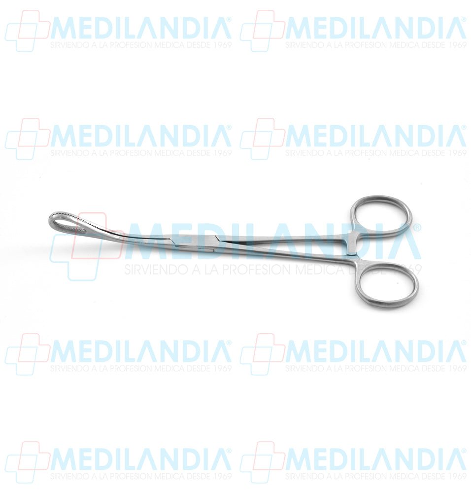Pinza porta esponja Foerster (Forester) curva 18 cm - Pinzas - HP - MEDILANDIA | Tienda de productos y equipos médicos de calidad en México | Soluciones profesionales para clínicas, hospitales y consultorios.
