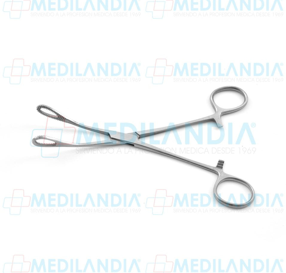 Pinza porta esponja Foerster (Forester) curva 18 cm - Pinzas - HP - MEDILANDIA | Tienda de productos y equipos médicos de calidad en México | Soluciones profesionales para clínicas, hospitales y consultorios.