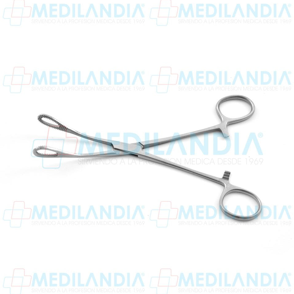 Pinza porta esponja Foerster (Forester) curva 18 cm - Pinzas - HP - MEDILANDIA | Tienda de productos y equipos médicos de calidad en México | Soluciones profesionales para clínicas, hospitales y consultorios.
