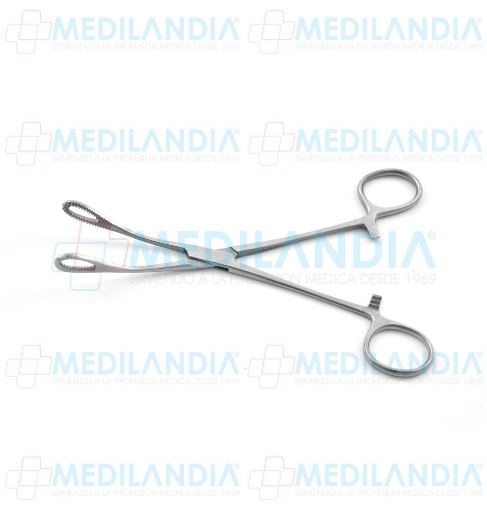 Pinza porta esponja Foerster (Forester) curva 18 cm - Pinzas - HP - MEDILANDIA | Tienda de productos y equipos médicos de calidad en México | Soluciones profesionales para clínicas, hospitales y consultorios.