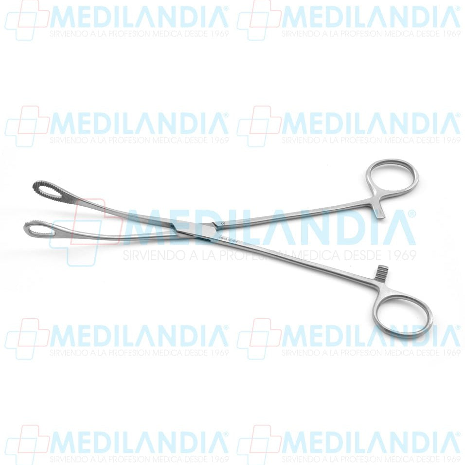 Pinza porta esponja Foerster (Forester) curva 24 cm - Pinzas - HP - MEDILANDIA | Tienda de productos y equipos médicos de calidad en México | Soluciones profesionales para clínicas, hospitales y consultorios.