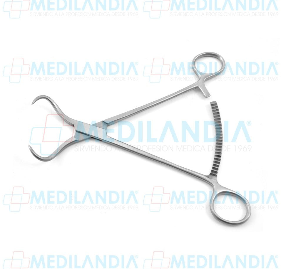 Pinza tipo campo para reducción ósea curva con cremallera 20.5 cm - Pinzas - 6B- MEDILANDIA | Tienda de productos y equipos médicos de calidad en México | Soluciones profesionales para clínicas, hospitales y consultorios.