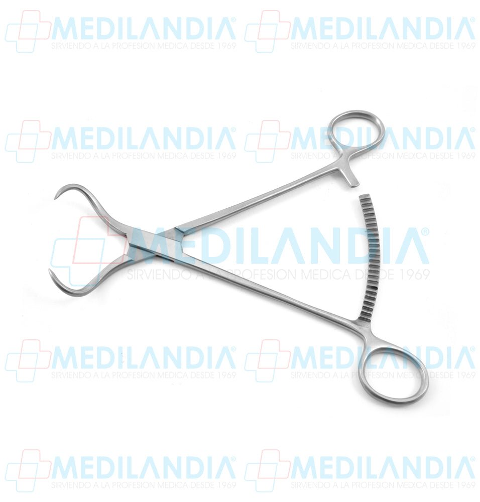 Pinza tipo campo para reducción ósea curva con cremallera 20.5 cm - Pinzas - 6B- MEDILANDIA | Tienda de productos y equipos médicos de calidad en México | Soluciones profesionales para clínicas, hospitales y consultorios.