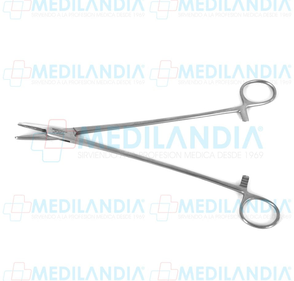 Porta agujas Mayo Hegar 25 cm - Pinzas - HP - MEDILANDIA | Tienda de productos y equipos médicos de calidad en México | Soluciones profesionales para clínicas, hospitales y consultorios.