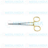 Porta agujas Mayo - Hegar recto sin ranura central con puntas con insertos de carburo de tungsteno mando dorado 15 cm - Pinzas - HP- MEDILANDIA | Tienda de productos y equipos médicos de calidad en México | Soluciones profesionales para clínicas, hospitales y consultorios.