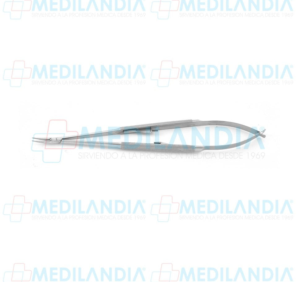 Porta agujas para micro cirugía tipo Miltex curvo 18 cm - Pinzas - HP- MEDILANDIA | Tienda de productos y equipos médicos de calidad en México | Soluciones profesionales para clínicas, hospitales y consultorios.