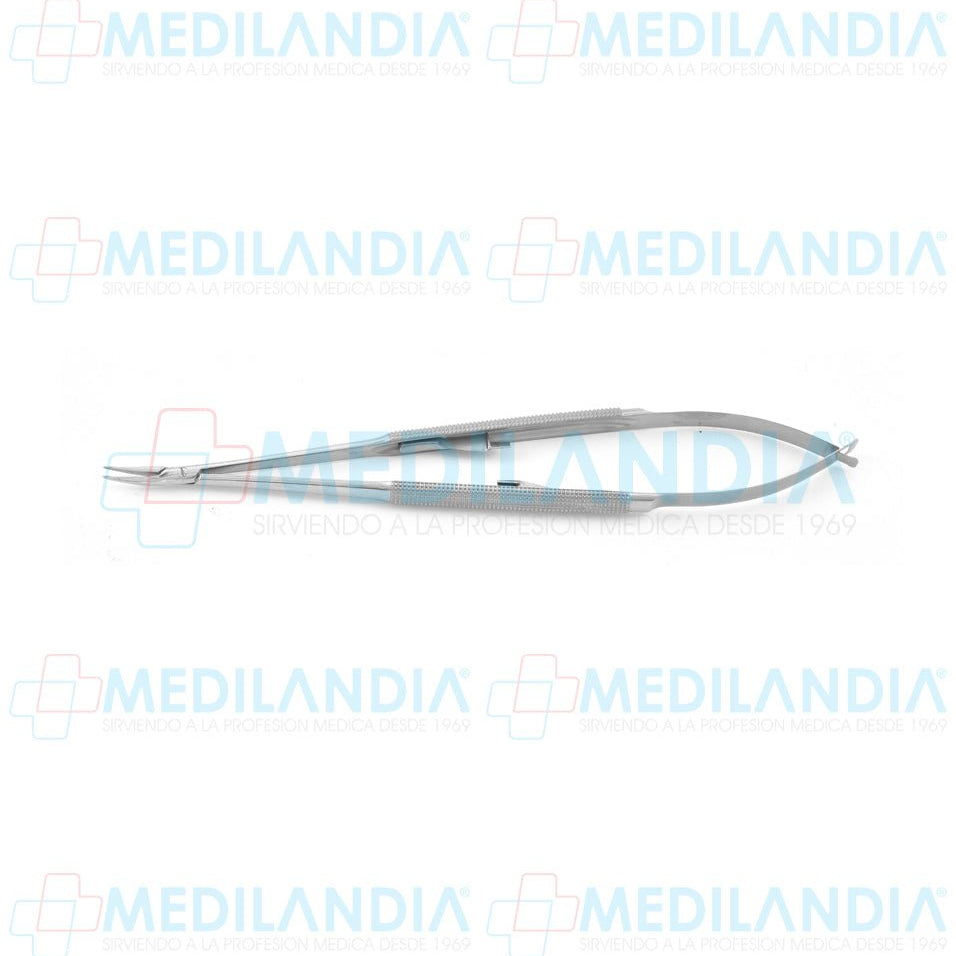 Porta agujas para micro cirugía tipo Miltex curvo 18 cm - Pinzas - HP- MEDILANDIA | Tienda de productos y equipos médicos de calidad en México | Soluciones profesionales para clínicas, hospitales y consultorios.