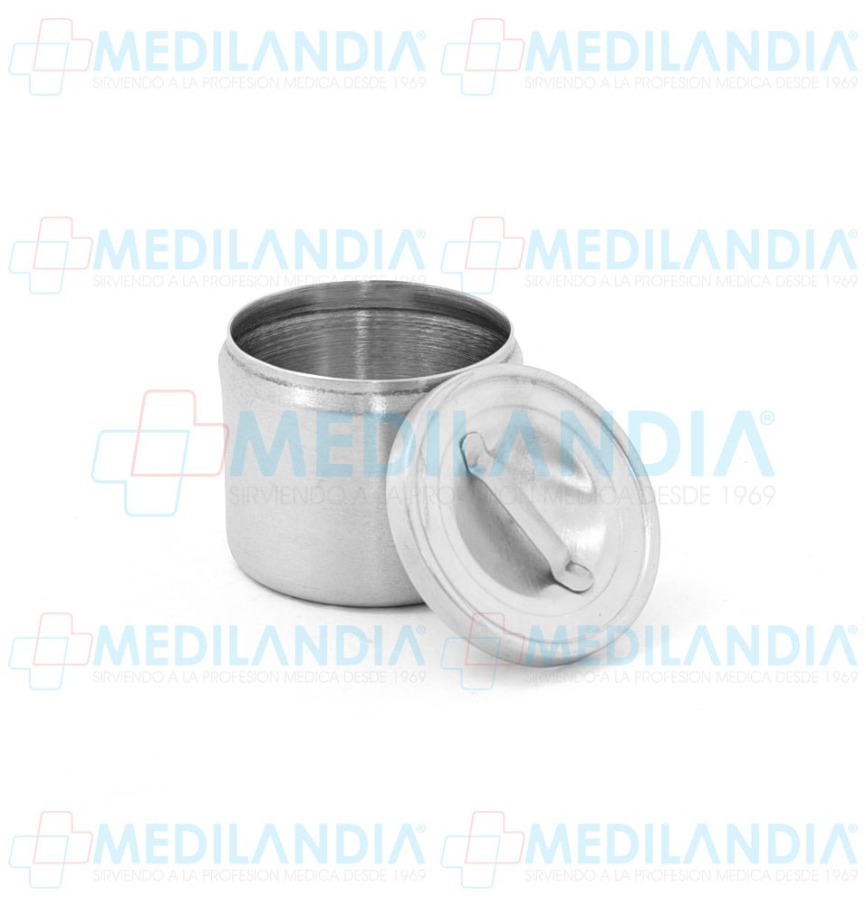 Recipiente algodonero de acero inoxidable 0.470 lts. / 1/2 qt. - Algodonero - MEDILANDIA - MEDILANDIA | Tienda de productos médicos