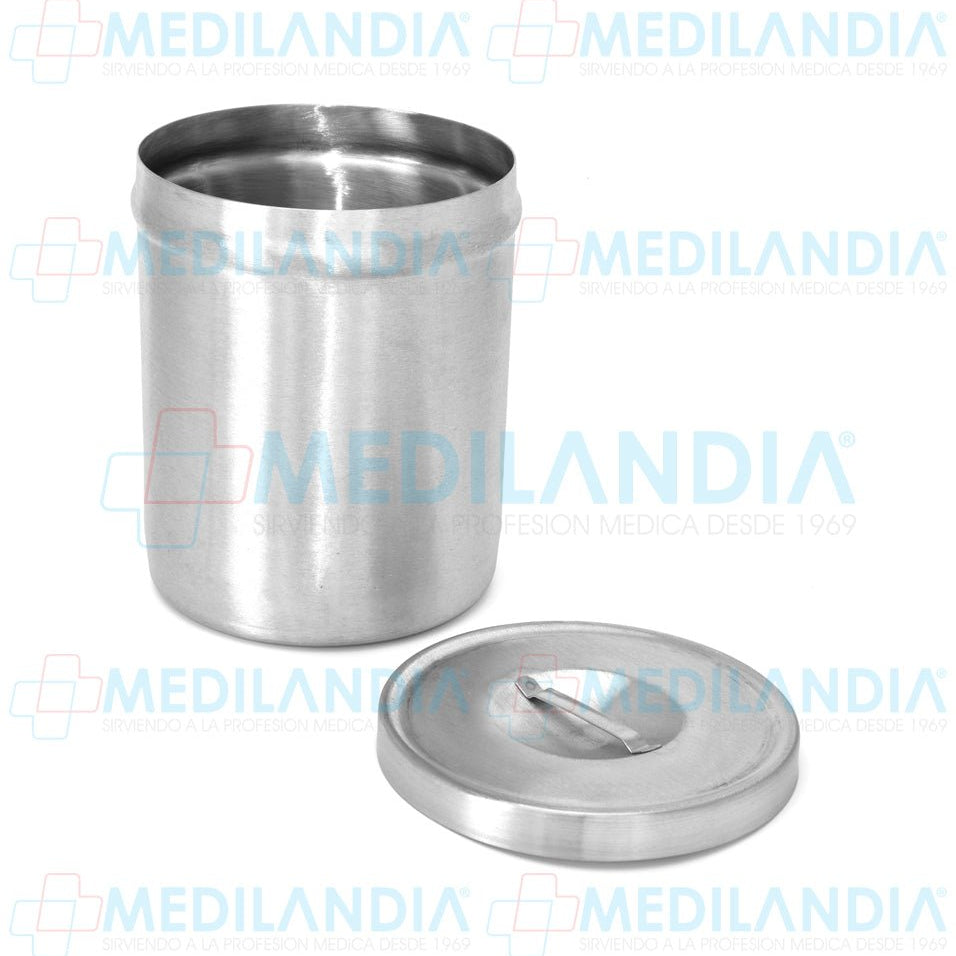 Recipiente algodonero de acero inoxidable 3 lts - Algodonero - MEDILANDIA - MEDILANDIA | Tienda de productos médicos