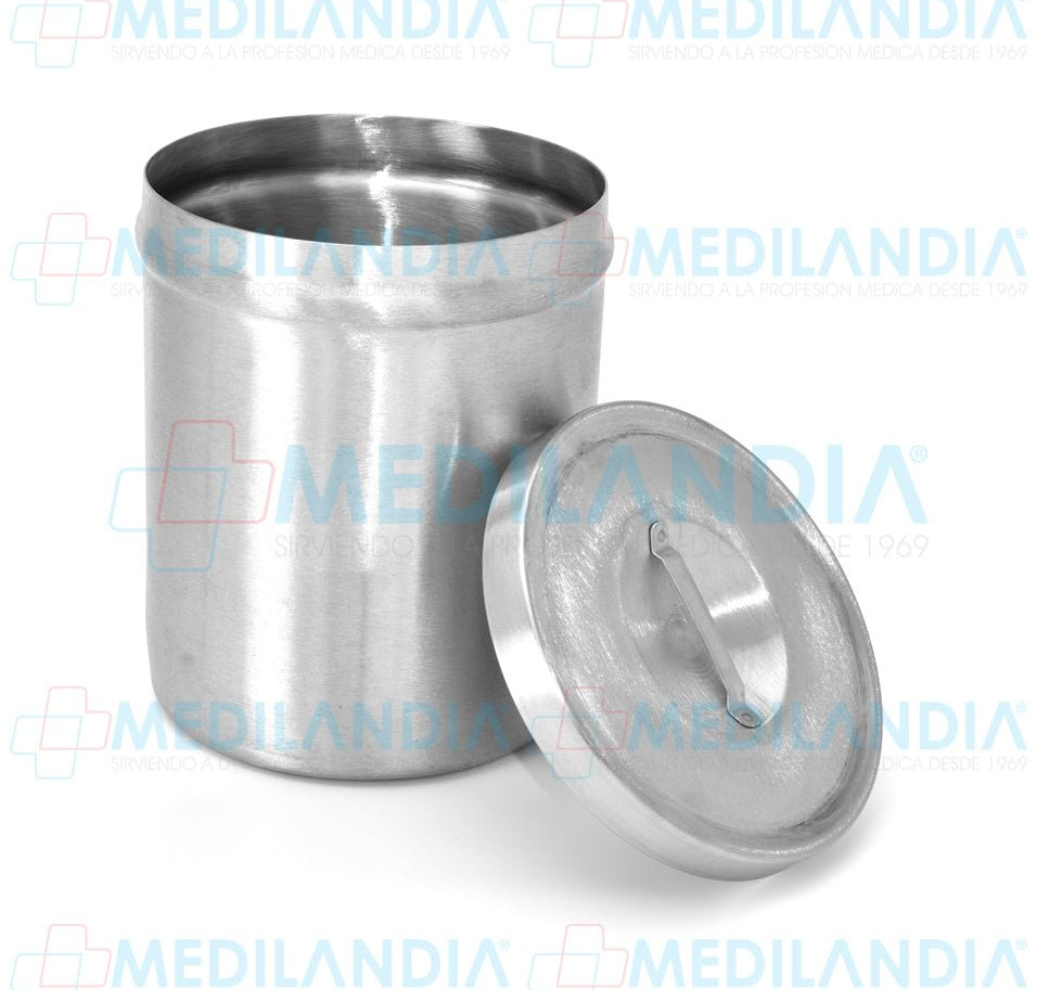 Recipiente algodonero de acero inoxidable 3 lts - Algodonero - MEDILANDIA - MEDILANDIA | Tienda de productos médicos