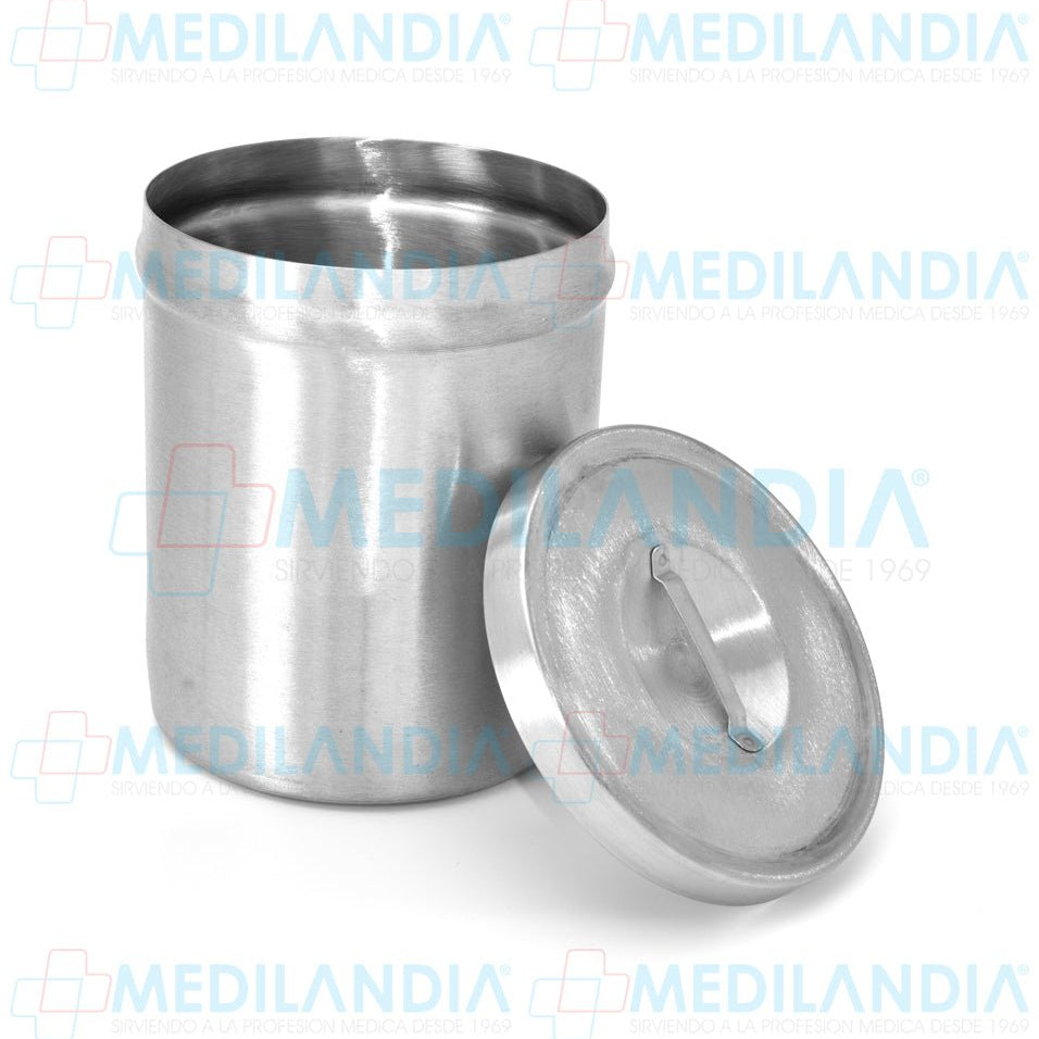 Recipiente algodonero de acero inoxidable 3 lts - Algodonero - MEDILANDIA - MEDILANDIA | Tienda de productos médicos