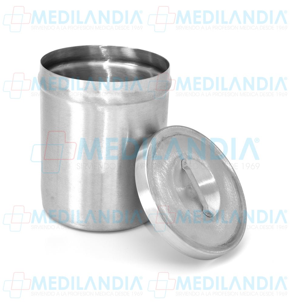 Recipiente algodonero de acero inoxidable 3 lts - Algodonero - MEDILANDIA - MEDILANDIA | Tienda de productos médicos