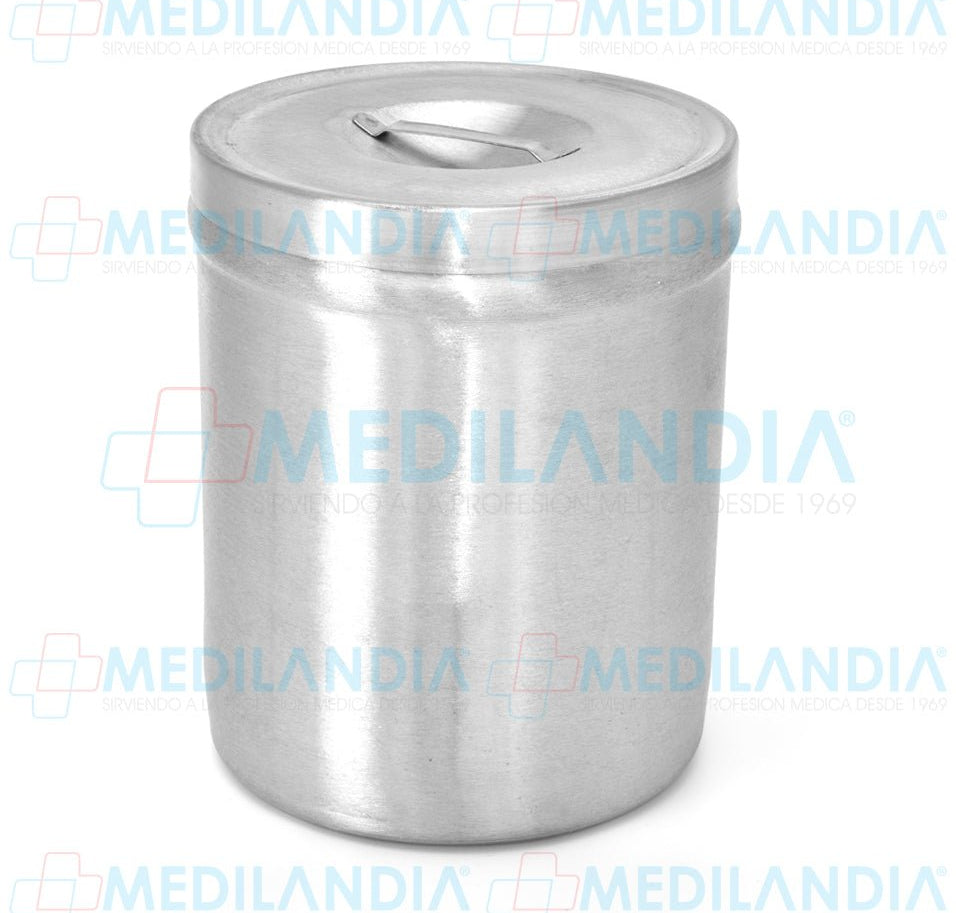 Recipiente algodonero de acero inoxidable 3 lts - Algodonero - MEDILANDIA - MEDILANDIA | Tienda de productos médicos
