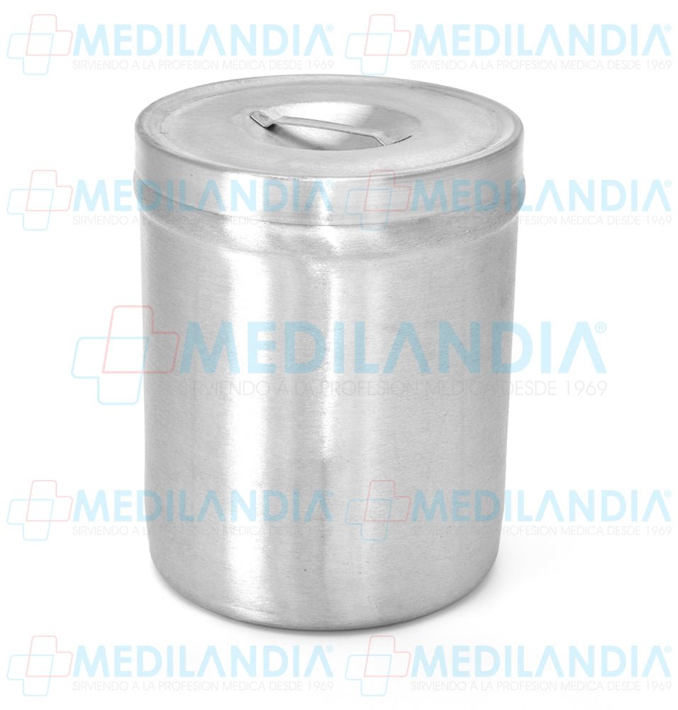 Recipiente algodonero de acero inoxidable 3 lts - Algodonero - MEDILANDIA - MEDILANDIA | Tienda de productos médicos
