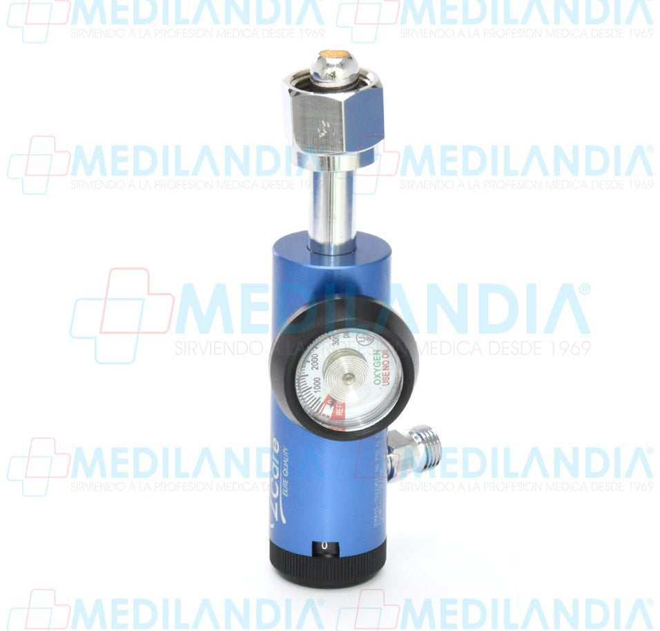 Regulador para tanque de oxigeno de 0 a 15 LPM - Regulador de oxígeno - 2CARE - MEDILANDIA | Tienda de productos médicos