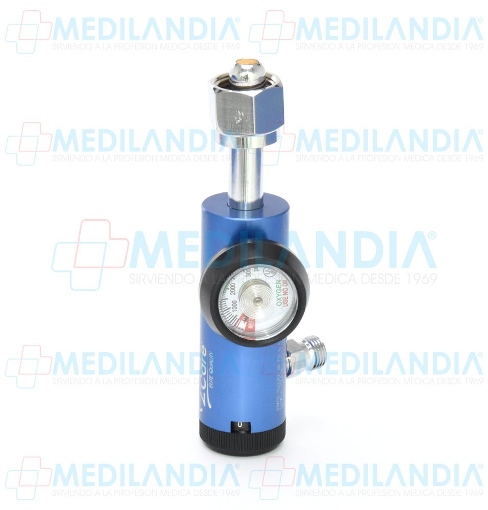 Regulador para tanque de oxigeno de 0 a 15 LPM - Regulador de oxígeno - 2CARE - MEDILANDIA | Tienda de productos médicos