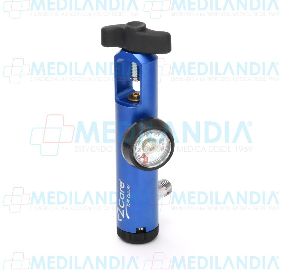 Regulador para tanque de oxigeno de 0 a 15 LPM - Regulador de oxígeno - 2CARE - MEDILANDIA | Tienda de productos médicos